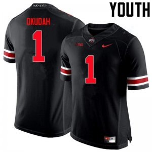 NCAA Ohio State Buckeyes Youth #1 Jeffrey Okudah Limited Black Nike Football College Jersey BHU4645AA